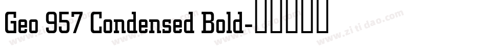 Geo 957 Condensed Bold字体转换